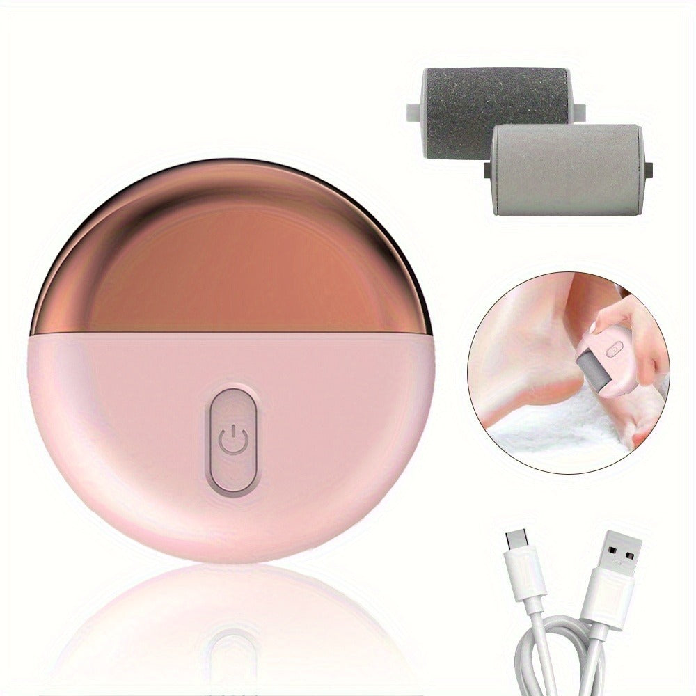 Rechargeable Electric Foot Remover Kit - Rechargeable Pedicure Tools for Feet Care with 3 Interchangeable Heads,Portable And Easy to Use,Professional Foot Care Solution for Smooth And Soft Feet,Personal Care Essentials,Birthday Christmas Gifts