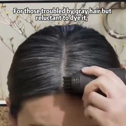 Hair Dye Stick Gray Hair Coverage Root Touch Up Pen - Instant Waterproof Sweatproof Colorfast Hair Color Stick Does Not Stain Clothes Natural Black Brown