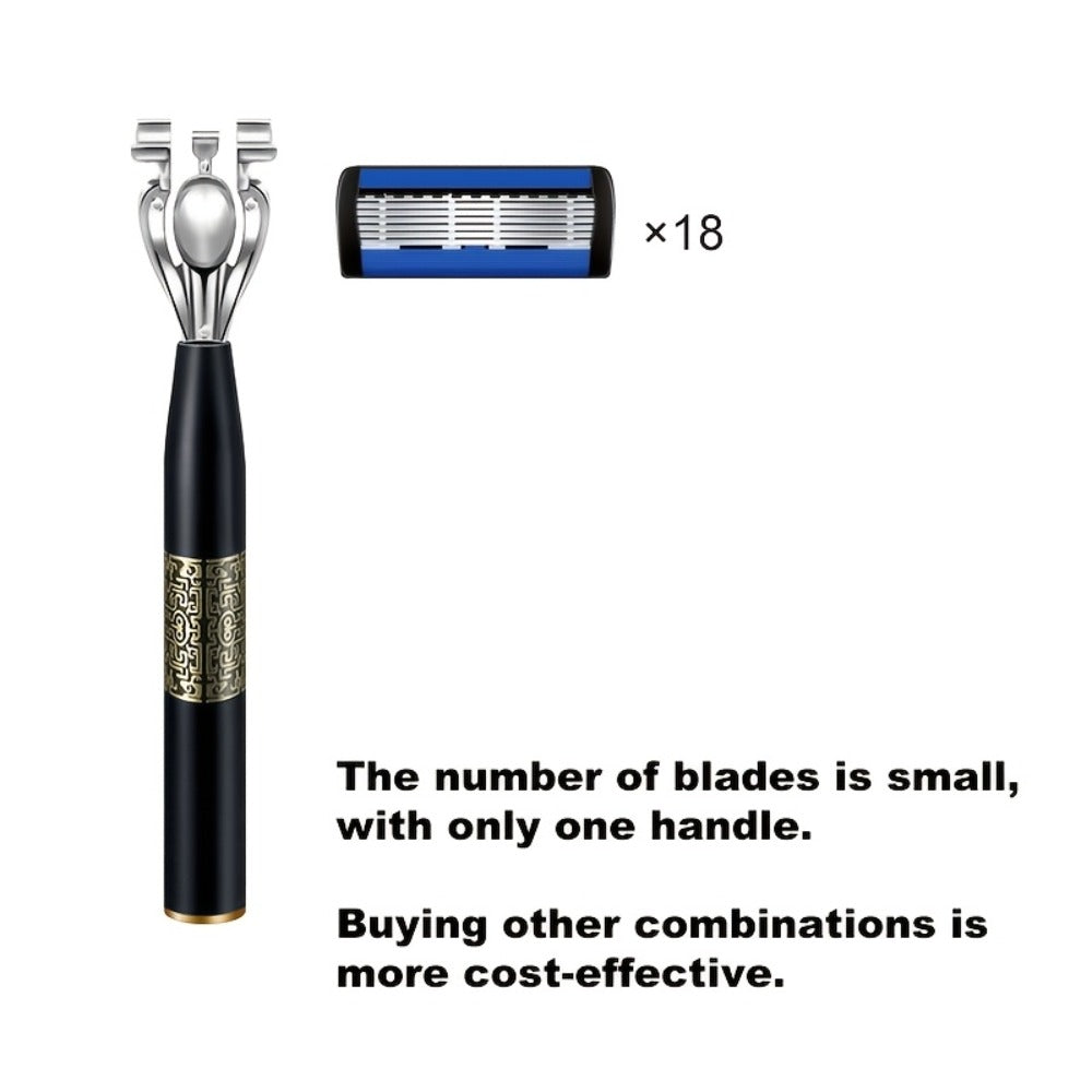 2 Handles + 54 Replacement Blades, 2 Handles + 32 Replacement Blades, 1 Handle + 18 Replacement Blades, Manual Razor Set, Stainless Steel Razor Set, Men'S Manual Razor, Men'S Razor, High-Quality Men'S Razor Set, Men'S Manual Shaver, Large Capacity