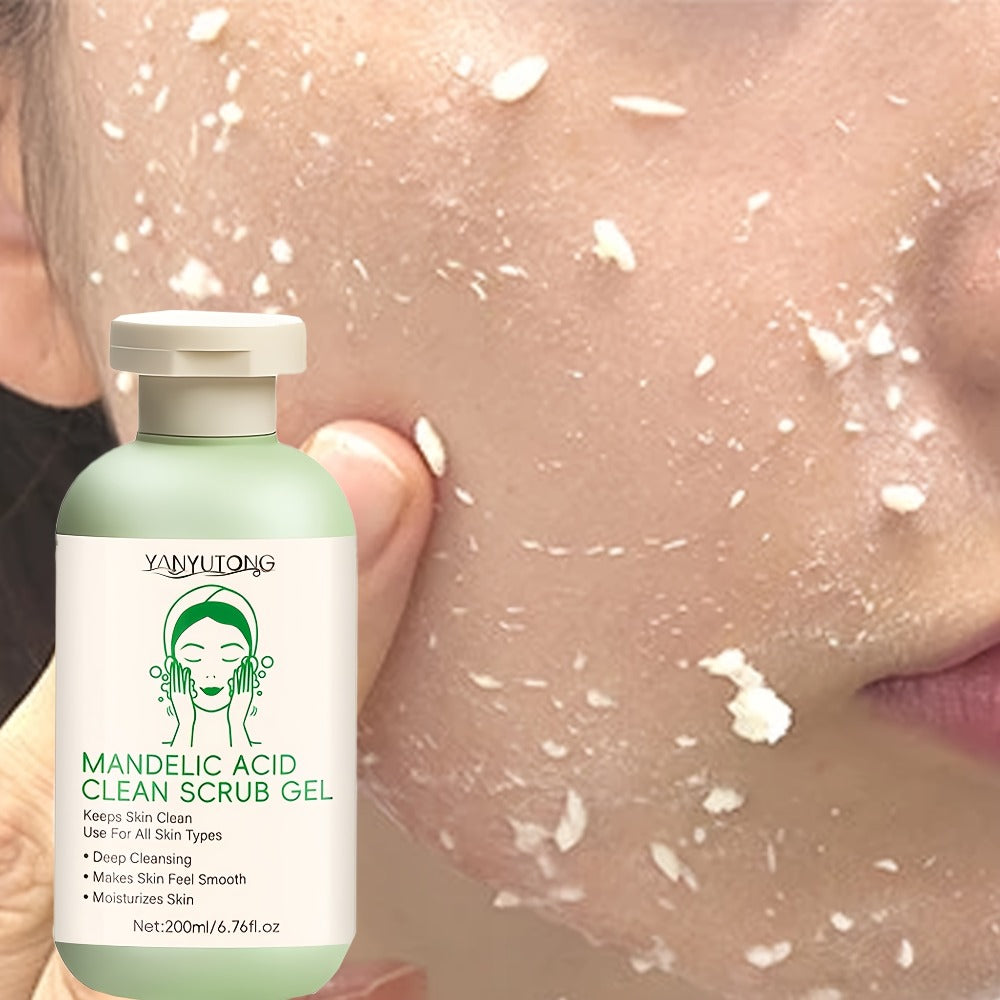 Deep Cleansing Exfoliating Gel, Featuring Mandelic Acid - with Aloe Vera And Rose Extract, Provides Long-Lasting Hydration to Cleanse Pores, Suitable for Daily Use on Both Face And Body