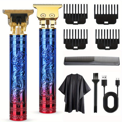 Cordless Hair Clipper & Beard Trimmer Kit for Men – USB Rechargeable Electric Haircut Set with 4 Guide Combs | Professional Home Barber Kit, Portable Grooming Tool | Father’s Day Gift for Men
