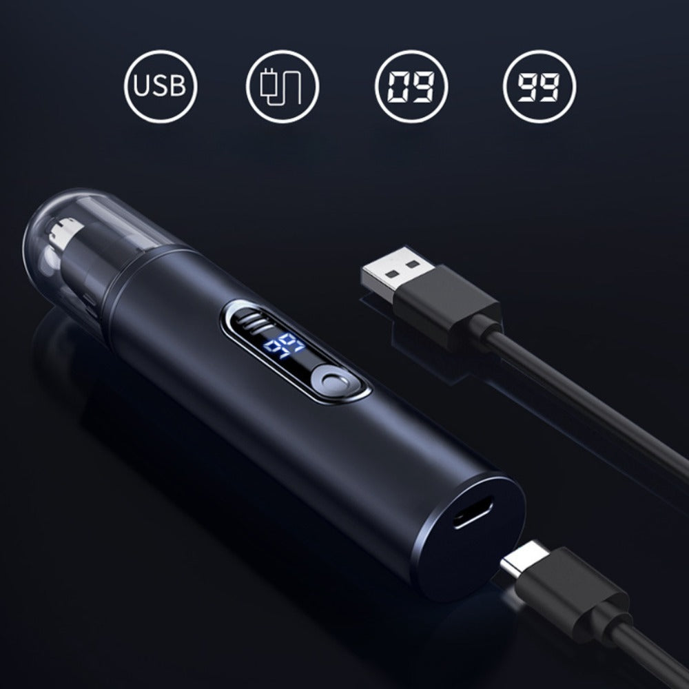 Electric Nose Hair Trimmer, Painless Facial Hair Removal Device for Men And Women - with LED Display Screen, USB Charging, Suitable for Trimming Nose Hair, Ear Hair, Eyebrows, Etc
