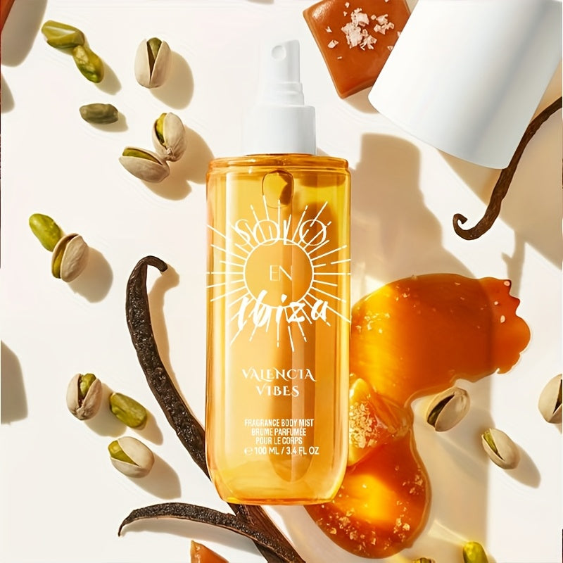 2pcs Set SOLO EN IBIZA Body & Hair Fragrance Mist & Body Cream Gift Box - 4 Scent Varieties, Long-Lasting Vanilla & Fruit Scent, 3.4fl.oz Perfume + Cream, Unisex for Men & Women, Perfume For Women Long Lasting, Long Lasting Perfume