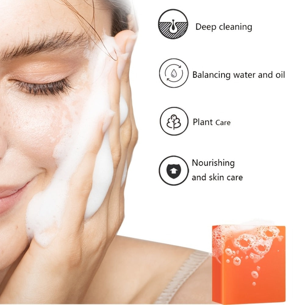 Kojic Acid Soap for Skin Brightening – 6-Pack 100g Bars with Rose & Glycerin | Oil Control, Moisturizing Gentle Cleanser for Face, Hand & Body | Natural Orange Scent Dark Spot Soap, Skin Tone Corrector