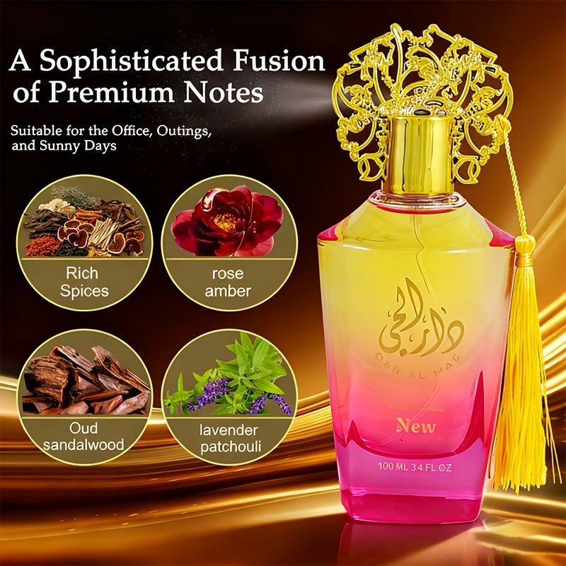 3.4 Oz Arabic Women'S Eau De Cologne Spray - A Durable Arabic Scent Influenced by The Opulence of Middle Eastern Perfumes, Ideal for Daily Use, Celebrations, And Presents (Arabic Name Design) - A Gift for Valentine'S Day, Christmas for Her