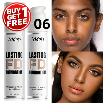 Liquid Foundation 2pcs Full Coverage Concealer Makeup Long Lasting Natural Finish - Suitable for All Skin Types Women Face Foundation Set
