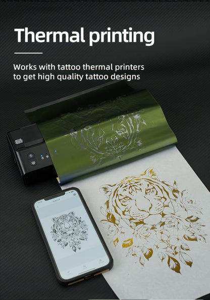 Tattoo Transfer Paper 100 Sheets 4-Layer Thermal Stencil — Professional Tattoo Stencil Paper for Drawing, Tracing & Transfer, Compatible with All Tattoo Machines