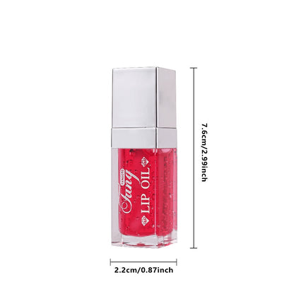 Lip Gloss Oil Set 3pcs/6pcs - Hydrating Plumping Lip Glow Oil, Shiny Transparent Lip Plumper, Long-Lasting Glossy Lip Color in Berry Coral Pink Red, Valentine's Day Gift for Her