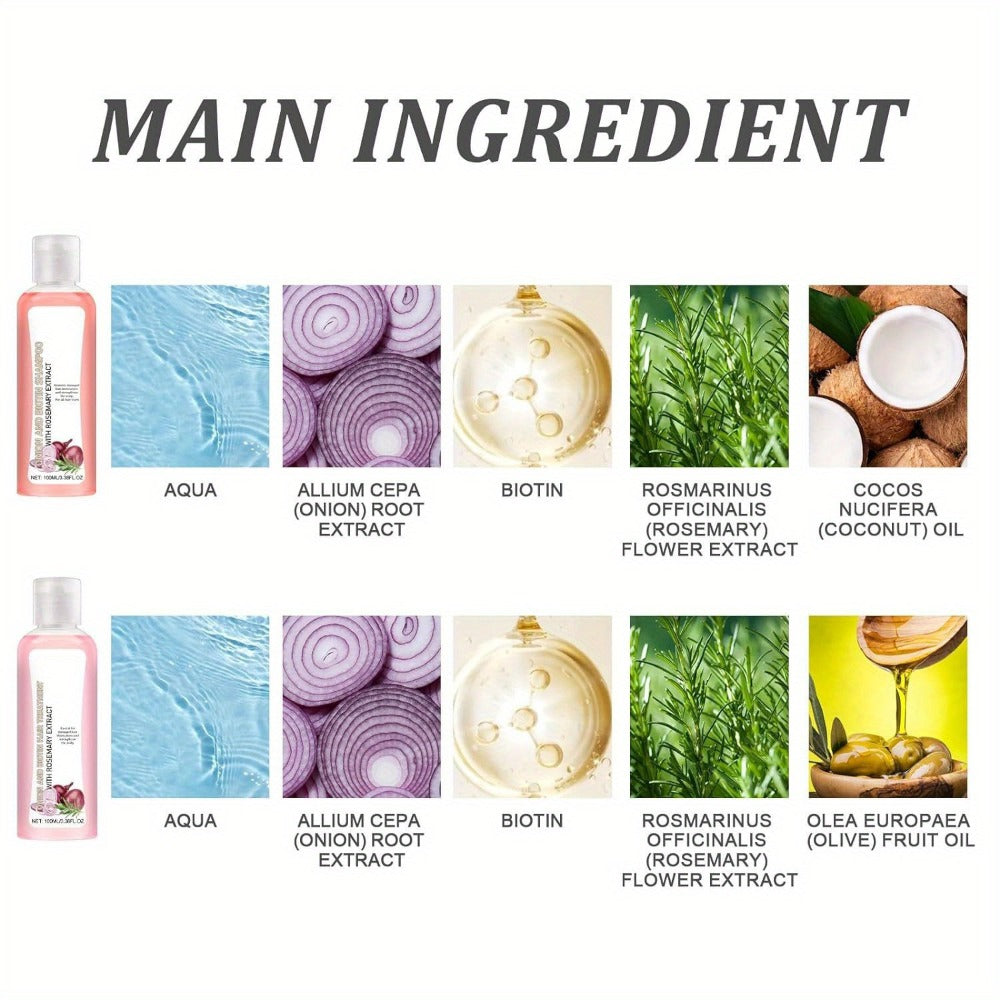 1Set Onion Biotin And Rosemary Shampoo And Conditioner Set And Hair Vitamin Serum Capsule, No Rinse with Moroccan Macadamia Moisturizing Oil Capsules with Avocado Oils