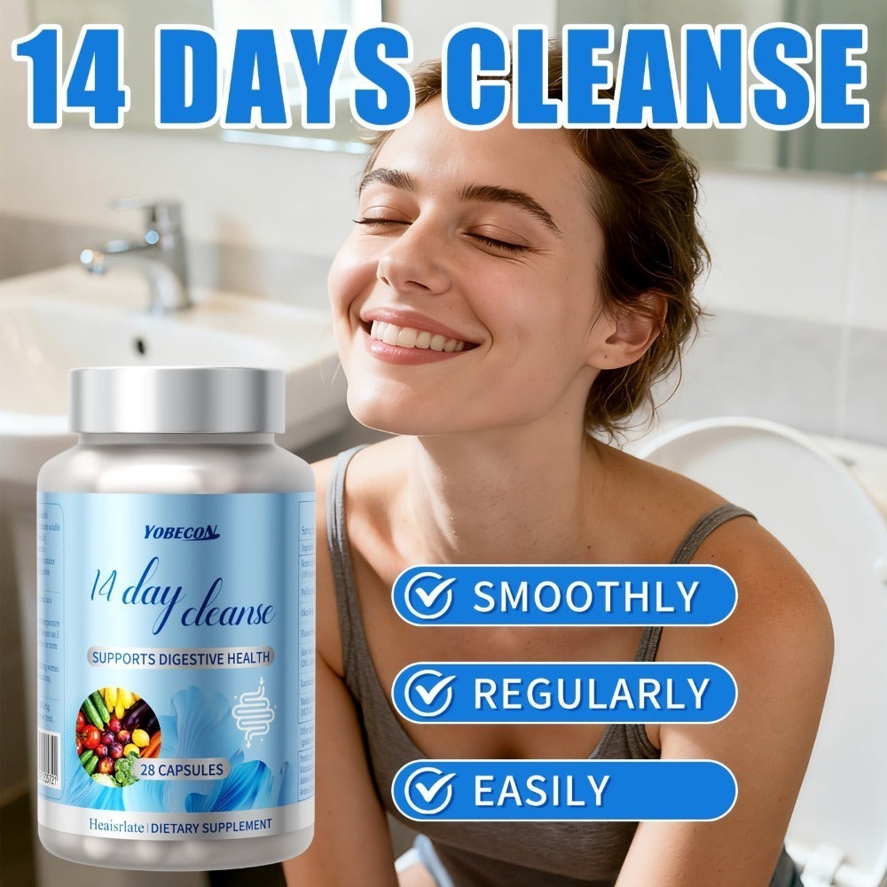 14-Day Gut And Colon Health | Advanced Formula With Senna, MCT Oil & Psyllium Husk Daily Digestive Care Capsules For Men & Women For Smooth & Regular Digestive Rhythm Born For Digestive Comfort