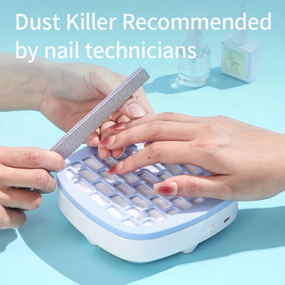 Nail Dust Collector Mini USB Electric Nail Vacuum Cleaner with 10 Filter Pads Strong Suction Portable Nail Dust Suction Machine for Acrylic Gel Manicure Pedicure Home Salon Travel