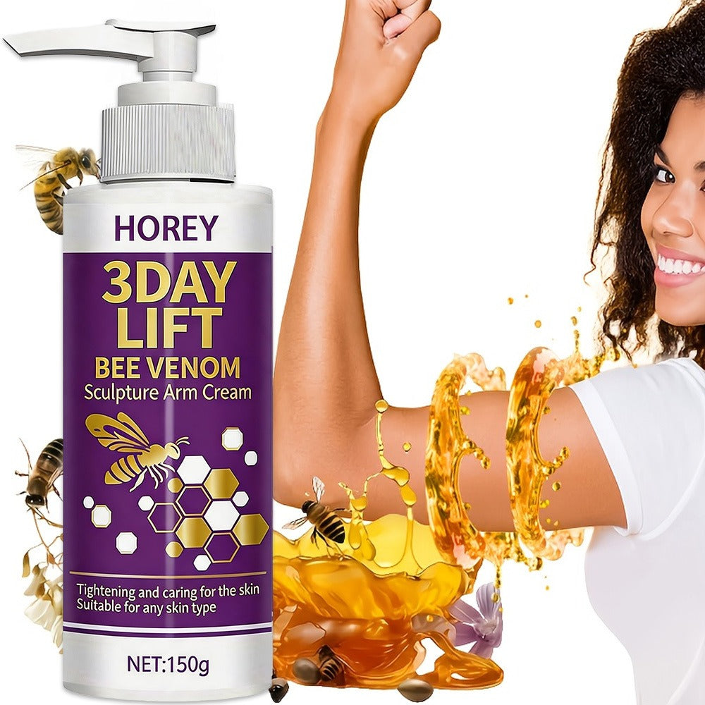 [Bee Venom Sculpture Cream] 3-Day Instant Tightens Bee Venom Sculpture Arm Cream, Moisturizing Firming, Instant Tightens Loose Droop Skin, for Arms, Abdomen, Thighs, Buttocks Skin-Tightens, Lifts, Improves Skin Loose Aging, Accumulation Appearance, Suitab