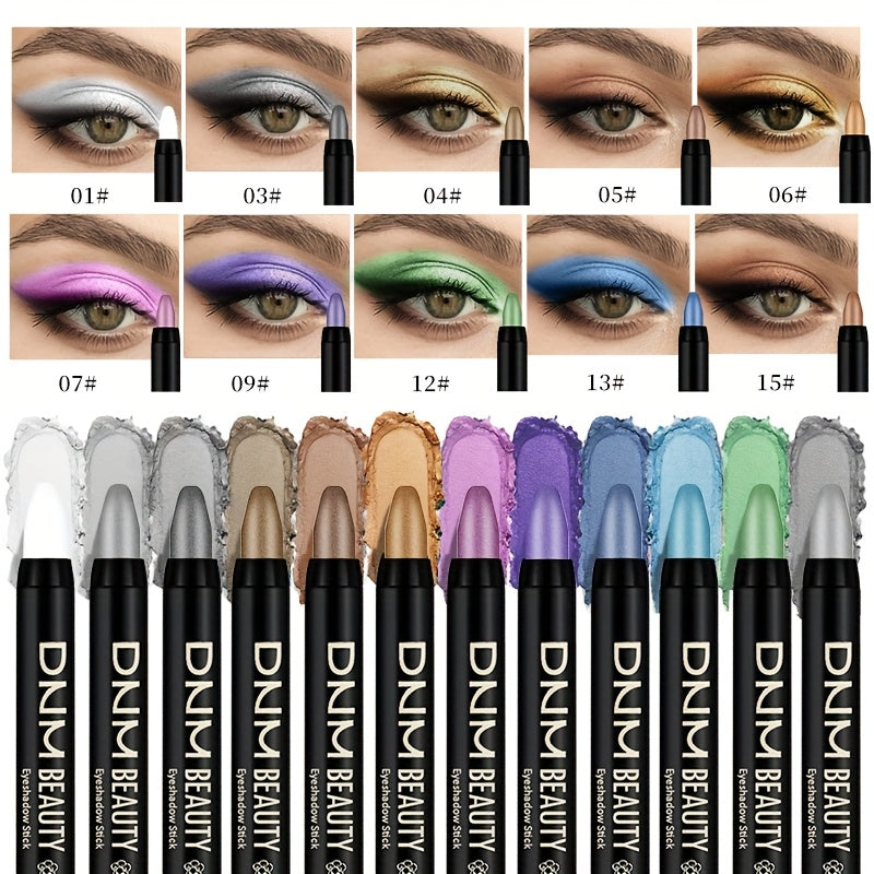 Halloween And Christmas Gifts; Essential Makeup Tools For Halloween And Christmas, 10 Color Waterproof Eye Makeup Color Pearlescent Pen High Light Stick Silkworm Lying Pen/Rotating Smoky Eye Shadow Pearlescent Matte Eye Shadow Pen