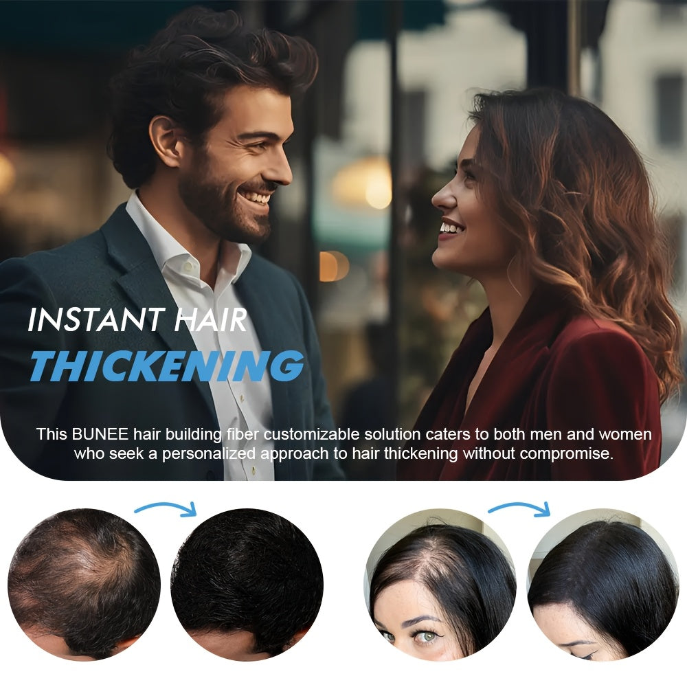 BUNEE Hair Building Fibers-Instant Thickening Powder for Thin Hair | Natural-Looking Volume & Density | Multi-Color Options to Match All Hair Shades | All-Day Hold, Washable & Non-Stain