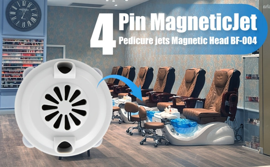Pipeless Jet Motor Magnetic Jet Head Motor for Pedicure Spa Chair Part Includes Propeller And Cap Replacement for LURACO