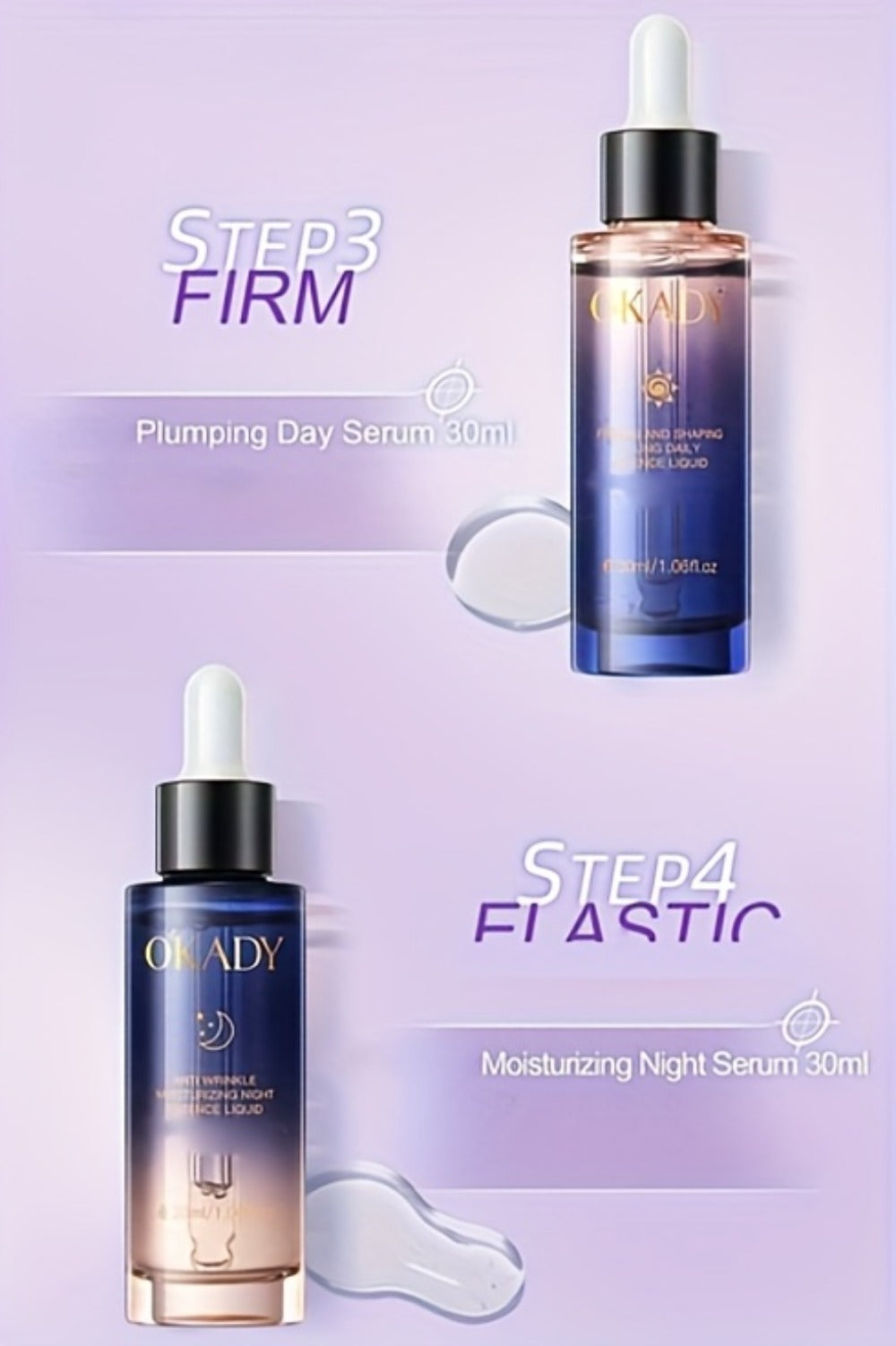 OKDAY Hydrolyzed Collagen, Sodium Hyaluronate, Makes Skin Feel Smooth, Looks Younger, Firmer, Enhances Skin Elasticity, Skin Care Kits, High-End Skin Care Products, Gifts for Women, Thanksgiving Gifts, Suitable for Gifts - Christmas/ New Year/Gifts