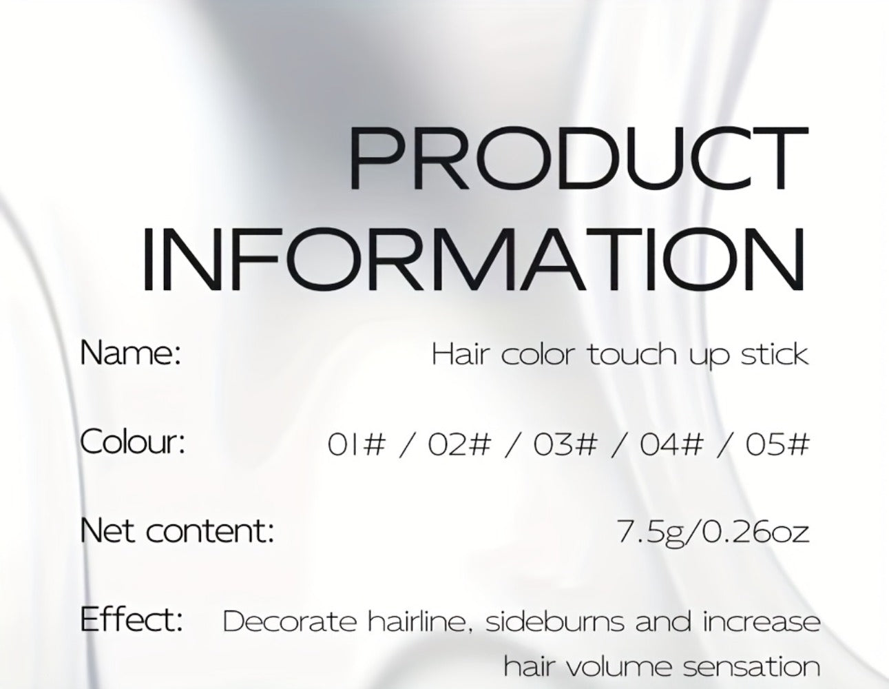 Hair Color Pen Root Touch-Up Stick with Brush | Waterproof Temporary Gray & White Hair Coverage | Plant Squalane Formula | Fast Seamless Application | 3 Shades