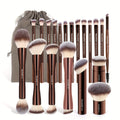 MAANGE 20pcs Aluminum Tube Facial Makeup Brush Set+storage Bag, Foundation Make-up Brush, Powder Blusher Brush, Powder Brush, Eye Makeup Brush, Kabuki Makeup Brush, Travel Portable, Multi-functional Makeup Brush Set