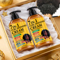 2pcs-9.468 Fl Oz, 7-in-1 Curl Defining Cream | Moisturizing, Long-lasting Hold, Frizz Control, Non-greasy, Stylish Bottle Design, Suitable for Normal, Wavy, and Curly Hair, Unisex-Adult Use