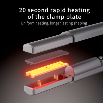 Cordless Hair Straightener & Curler 2-in-1 — Wireless Charging 2600mAh, Ceramic Negative Ion Portable Styling Tool for Travel, Heat-Resistant, Gift for Women — Grey & Purple