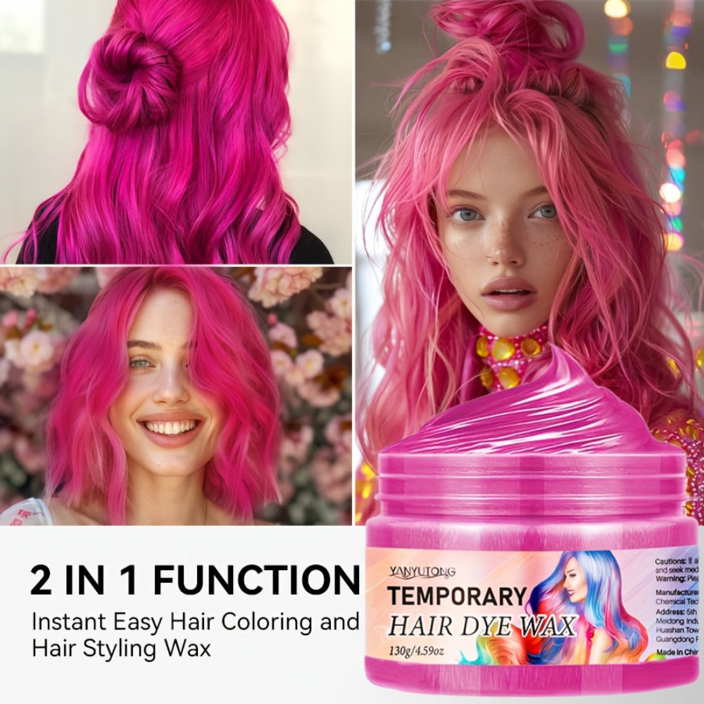 130G Temporary Hair Dye, Instant Color Hair Dye, Suitable for Temporary Party Gatherings, Hair Styling, Dyeing, Hair Wax, Dazzling Hair Colors, Quick Hair Dye, a Must-Have for Halloween