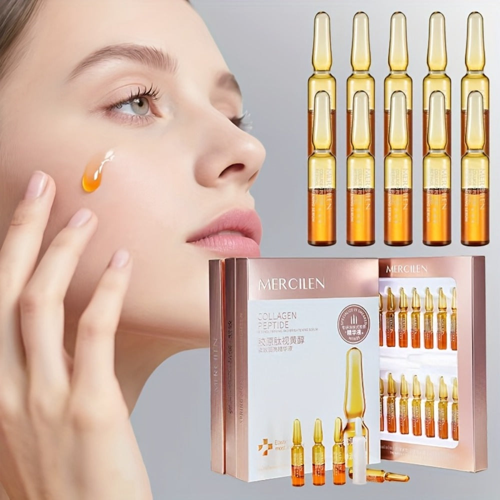 1 MERCILEN Collagen Peptide Retinol Firming & Brightening Serum - Wrinkle, Collagen Boosting, Sensitive Light Beige (No Fragrance), Retinol-Infused Moisturizing Face Serum for &, Dropper Applicator
