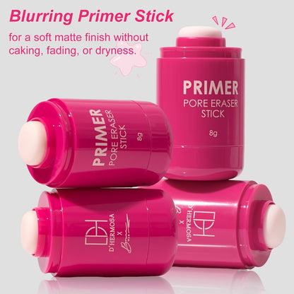 Makeup Primer Stick 2pcs Set Oil Control Pore Minimizer - Long-Lasting Matte Finish Lightweight Moisturizing Face Primer for Smooth Flawless Foundation Base