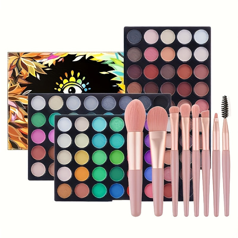 [Gift for Mom] 40 Color Eyeshadow Palette Makeup Set Tool Mascara Eyeshadow Brush Eyeliner Brow Pen Combination Set Beginner's Makeup Tools Gift for Mom, Gift, Make Up