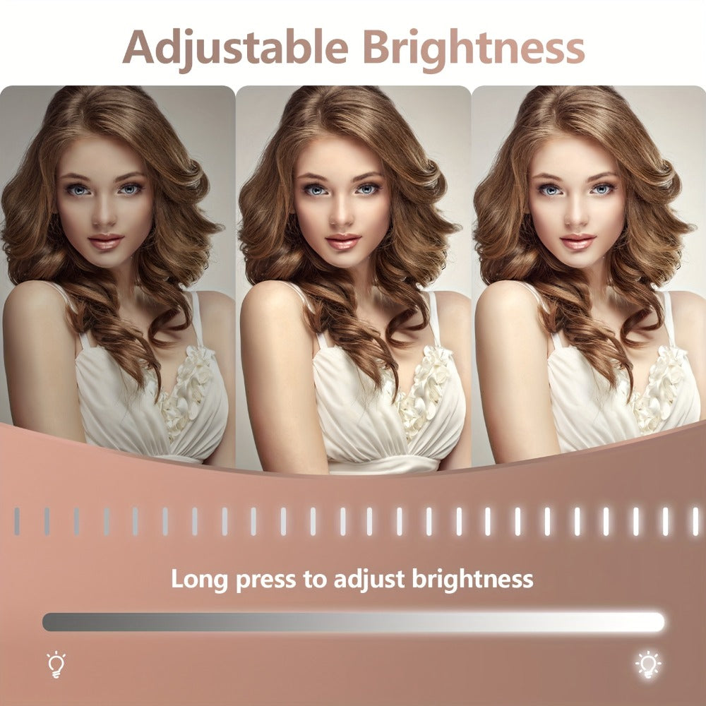 Lighted Vanity Mirror with 5X Magnifying Spotlight, 3 Color Lighting Modes Dimmable Illuminated Cosmetic Mirror for Makeup Vanity Table Bathroom, White