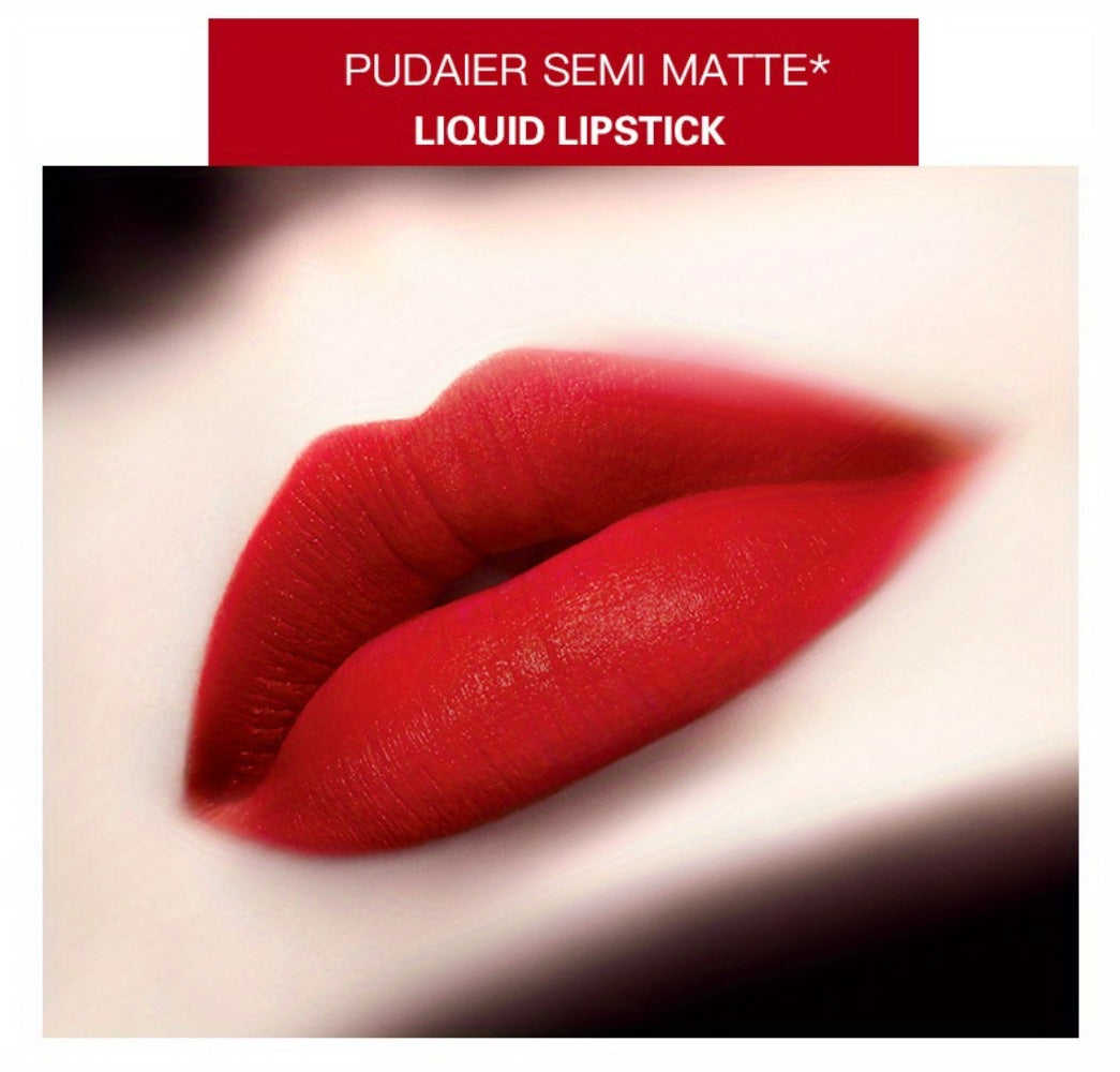 Matte Liquid Lipstick Velvet Finish 24H Waterproof - Long-Lasting High Pigment Anti-Smudge Cup-Proof Lip Glaze 20+ Bold Shades All Skin Tones Pudaier