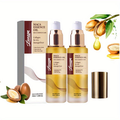 Moroccan Argan Oil Hair Mask with Collagen | Cold Press Argan Essential Oil Treatment | Deep Nourishing for Dry Frizzy Curly Straight Fine Hair | Long-Lasting Moisture 1.69oz