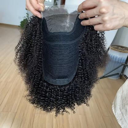 Kinky Curly 4x4 HD Lace Front Short Bob Wig Human Hair for Black Women – Glueless Pre-Plucked Baby Hair Elastic Band Natural Look 8-26 Inch