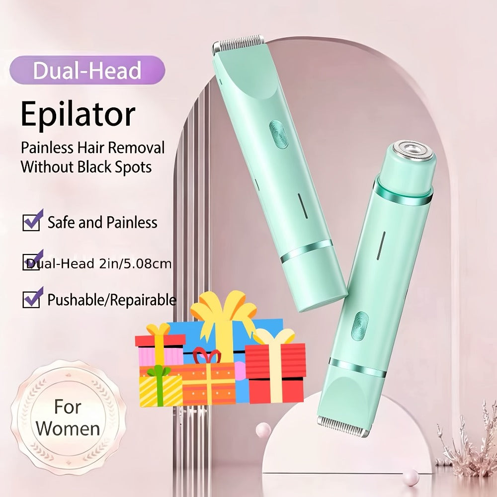 Women's Electric Shaver 4-in-1 Rechargeable Grooming Kit - Hair Remover Eyebrow Trimmer Nose Hair & Bikini Trimmer for Face Legs Underarms Painless