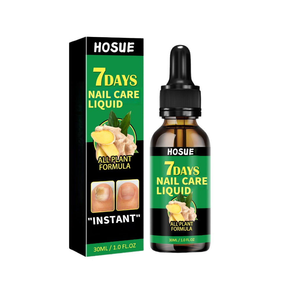 Two-piece Set. HOSUE. Ginger Plant Nail Care Liquid 1.01oz, Containing Ginger and Acids, Says Goodbye to Nail Problems in Just 7 Days. Suitable for Uneven Nails, Yellowish, Gray, and Red Ones, for Daily Care and After Manicures. Christmas