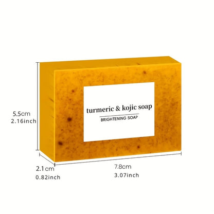 Turmeric Kojic Acid Soap Handmade Cold Process Lemon Brightening Bar for Face Body Deep Cleanse Hydrate All Skin Types Gift Set 6 12pcs