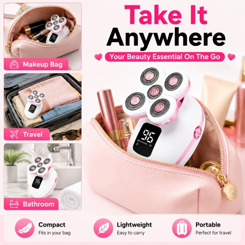 Electric Shaver, Electric Balding Machine, Rotary Shaver, IPX6 Rating, Wet/Dry Use for Easy Cleaning, Contours to Face, Floating Head, Display Screen, Type-C Charging, Underarm, Leg, Arm, Body Hair Removal Tool, Holiday Gift