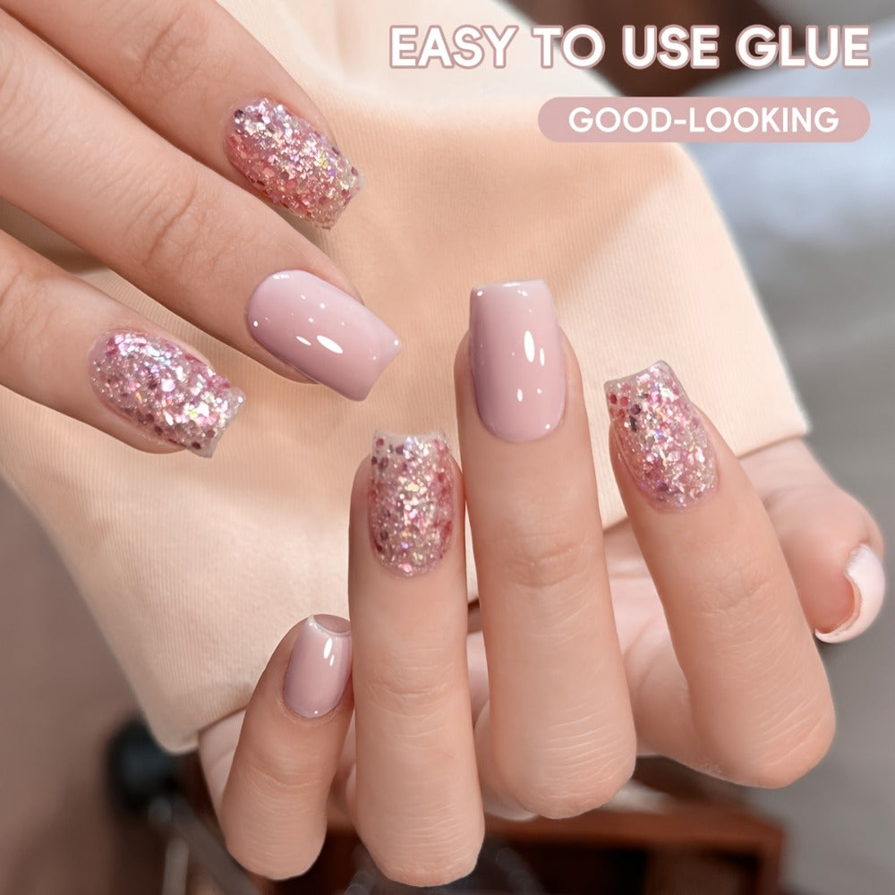 2025 Glitter Nail Trend: Holographic Nail Art with Sequin Colors, 0.51oz Magnetic Nail Gel Set for Salons, Women'S Fashion Nail Art Tools