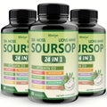 Buy 2 Get 1 Free Soursop Capsules (60 Capsules/Bottle) - 24-in-1 Herbal Supplement with Turmeric, Spirulina, Vitamin D3, Sea Moss & 's Mane-like Bitter Leaf for Immune, Antioxidant, Gut Health & - Dietary