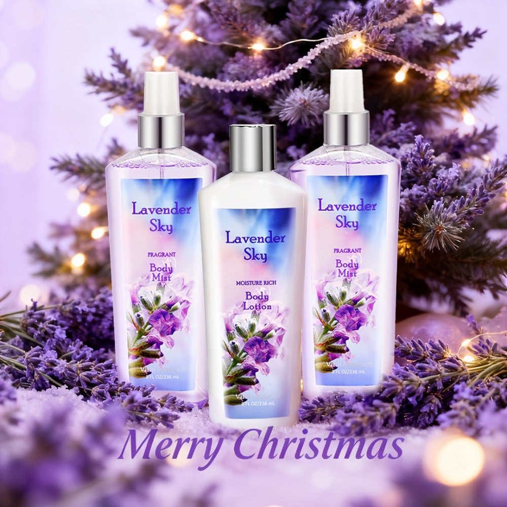 Christmas Gift! 3-Bottle Set of Body Care Fragrance Body Lotion And Perfume. Large Capacity, Gentle Cleansing And Moisturizing, Long-Lasting Fragrance. Suitable for Daily Use Or Dates, Specially Designed for Surprise Gifts