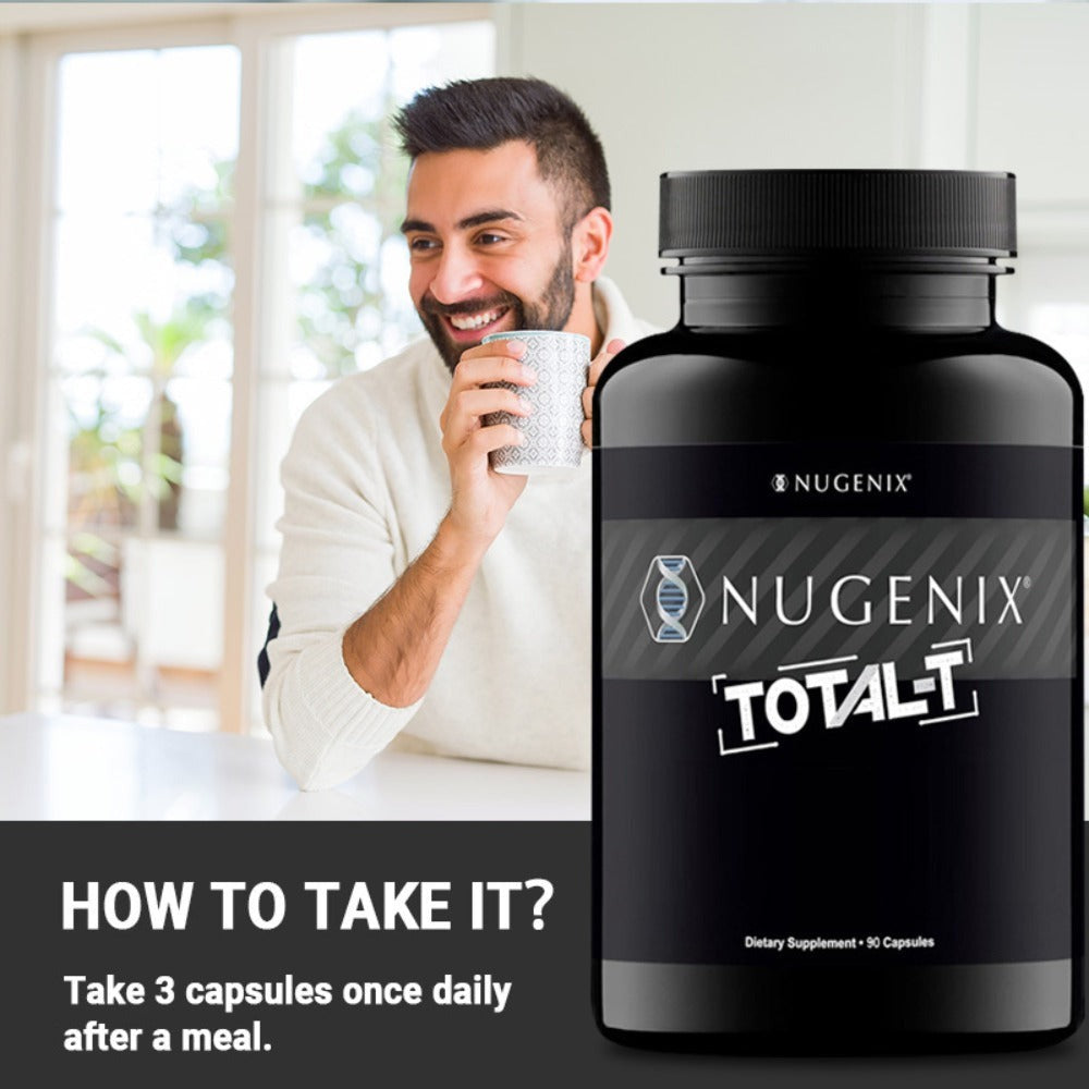 2 Bottles - Total-T - Men'S Health, Improved Mood - with L-Citrulline, Fenugreek, Vitamin B6
