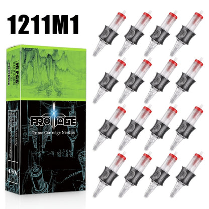 Tattoo Cartridge Needles Integrated Set High Transparency Tips Stable Assembly Round Liner Shader Curved Magnum M1 for Artists & Beginners 26 Sizes RL RS CM