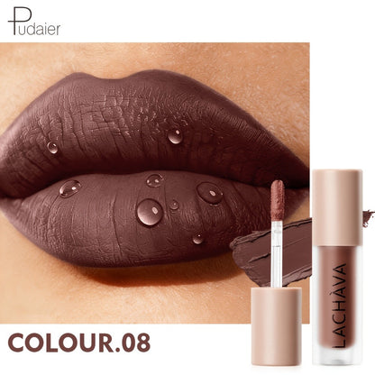 Velvet Liquid Lipstick Matte Lip Gloss — Long-Lasting Waterproof Non-Drying Formula, Highly Pigmented All-Day Wear in Nude Brown Pink Red Purple Gold