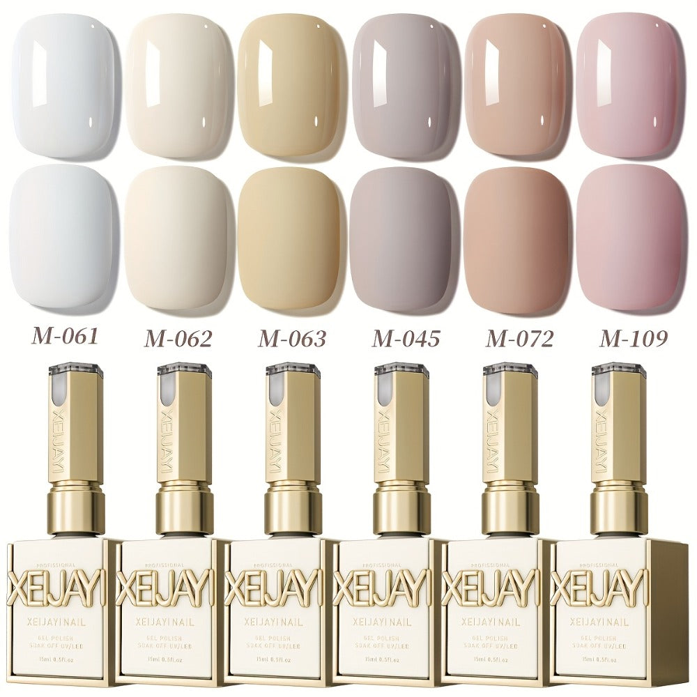 Introducing a Fresh Lineup for The Spring And Summer of 2025, Showcasing Six Variations of White-Themed Nail Polish, Including Hues Such As White Milk Tea And Cherry Blossom Pink. This Stylish LED Gel Is Included in The Gentle White Collection