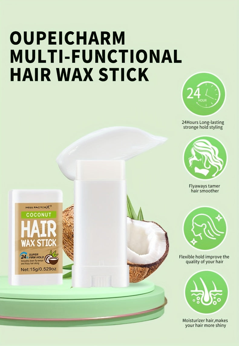5pcs Hair Wax Stick Set - Fragrance-Free Styling Wax for All Hair Types, Natural Extracted Hair Wax Sticks