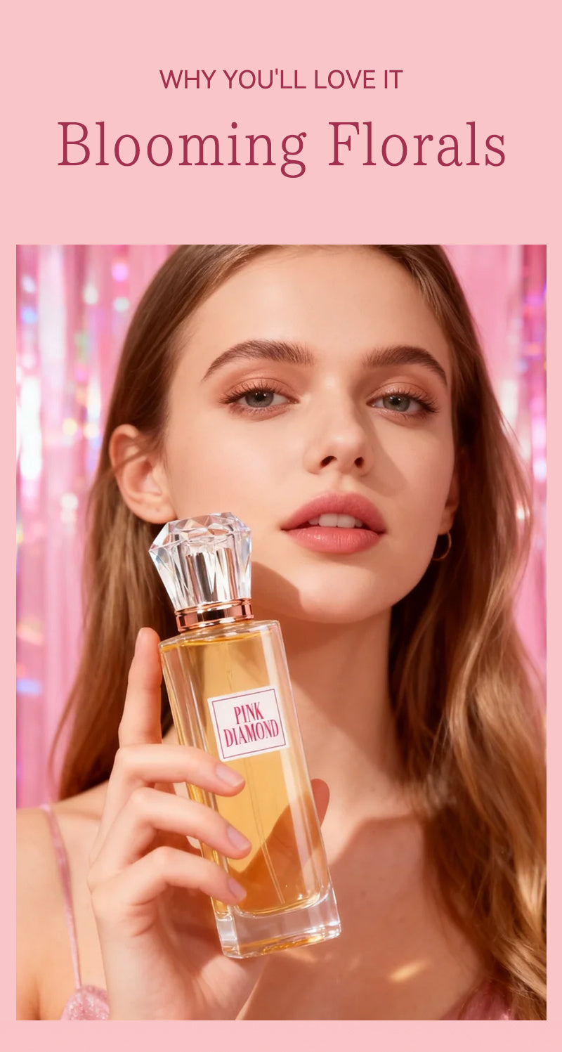 3.4oz PINK DIAMOND Lady's Eau De Parfuma Spray - Long-Lasting - with Aldehyde, Lily, Orange Flavor, Perfect for Daily Wear and Special Occasions