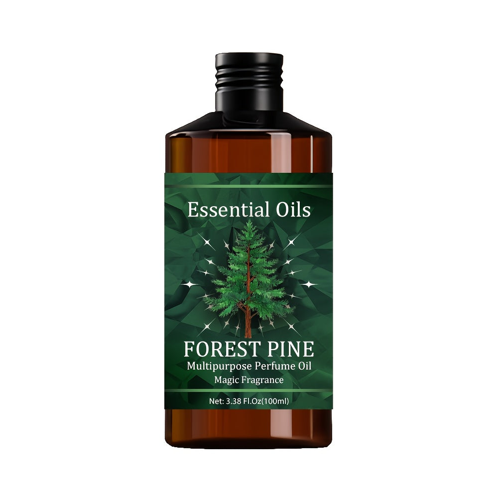 Forest Pine Essential Oil, 100ml/3.38fl.oz, 100% Pure Care Grade for Nail, Hair & Skin Care, Massage, Moisturizing Massage Essential Oil for Men & Women, Meditation Gift, Perfect Christmas Gift