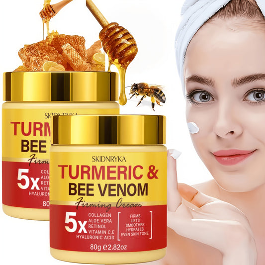 2pcs/1pc Bee Venom Firming And Enhancing Moisturizing Cream, Containing Retinol, Turmeric, Collagen, Gentle Formula, Firming The Skin, Gentle, Suitable for All Skin Types, Deep Moisturizing, Perfect Gift for Family And Friends