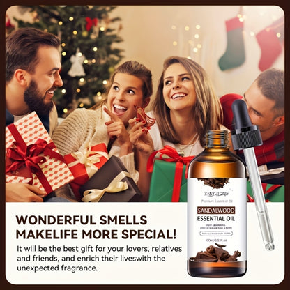 Sandalwood Essential Oil for Hair & Skin Care — Moisturizing Aromatherapy Oil for Massage, Diffuser & Shower, All Skin & Hair Types, Available in 30ml, 100ml & Twin Pack