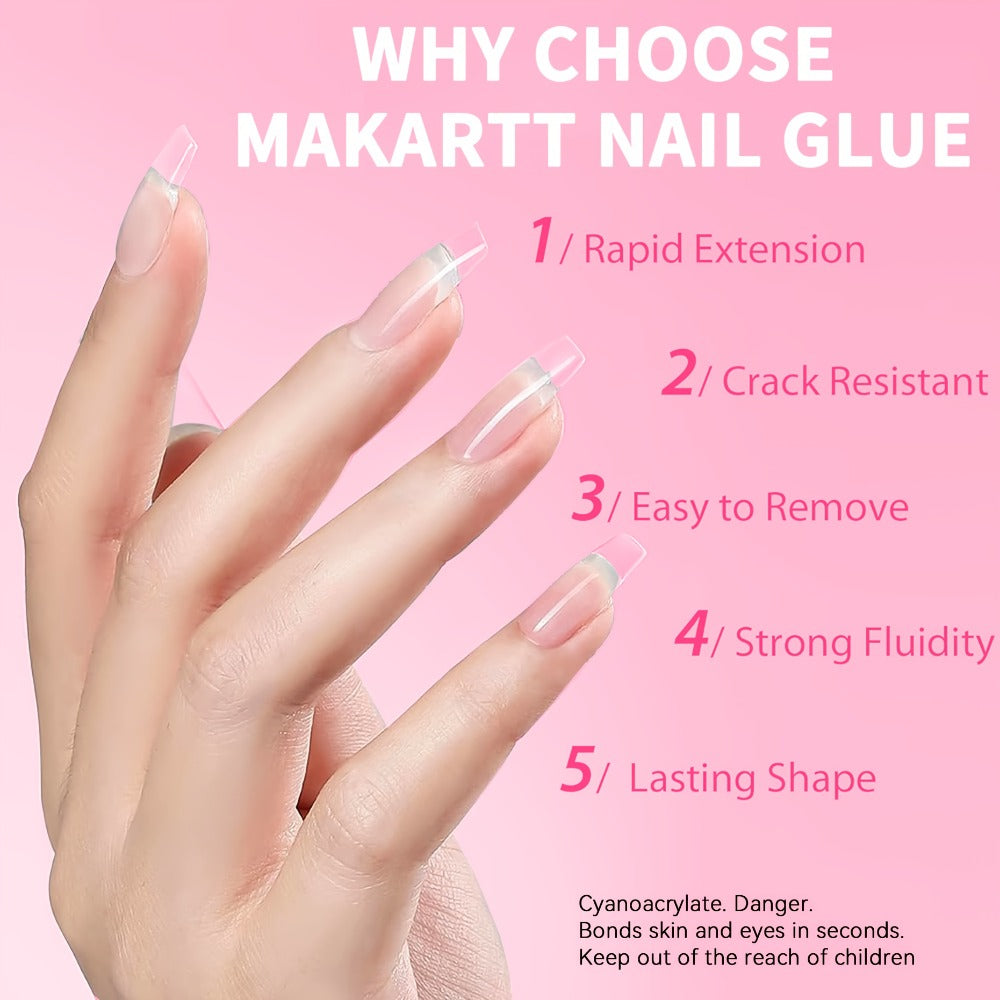 14pcs Quick-Dry Nail Glue, A Total Of 1.28oz, Super Strong Nail Glue 12pcs Of 0.07oz & 2pcs Of 0.24oz, for Acrylic & Fake Nails, Long-lasting, No Lamp Required, Super Strong Nail Glue for Press-Ons & Rhinestones, for Nail Salon Home DIY, Nail Salon