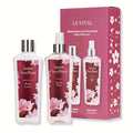 Cherry Blossom Fragrance Bath & Body Set | Body Lotion 8oz + Body Spray 8oz | Softens Skin, Retains Fragrance, Moisturizes And Refreshes. Suitable For All Seasons. A Thoughtful Valentine'S Gift For Mom, Wife, Sister Or Girlfriend!